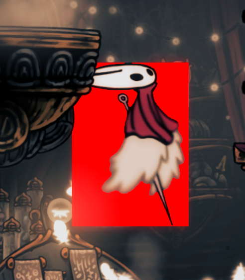 The same Hornet sprite with a red background ingame